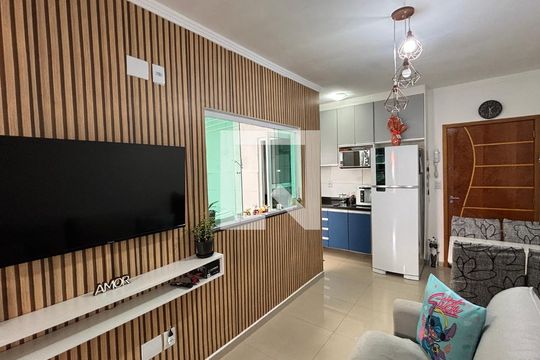 Sala - Sala de Jantar de apartamento à venda com 2 quartos, 47m² em Parque Erasmo Assunção, Santo André