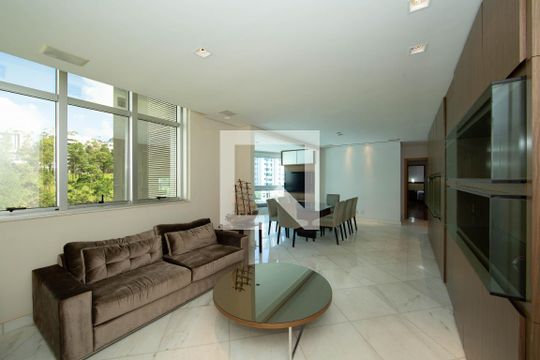 SALA de apartamento à venda com 4 quartos, 198m² em Belvedere, Belo Horizonte