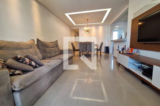 Sala de apartamento à venda com 2 quartos, 97m² em Vale das Orquídeas, Contagem