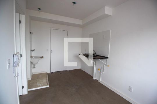 Sala / Cozinha / Área de Serviço de kitnet/studio à venda com 1 quarto, 24m² em Paraíso do Morumbi, São Paulo