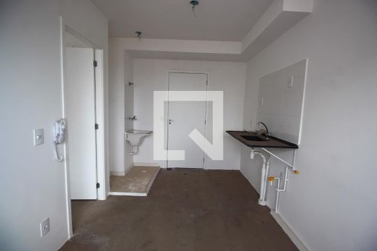 Sala / Cozinha / Área de Serviço de kitnet/studio à venda com 1 quarto, 24m² em Paraíso do Morumbi, São Paulo