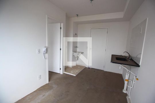 Sala / Cozinha / Área de Serviço de kitnet/studio à venda com 1 quarto, 24m² em Paraíso do Morumbi, São Paulo