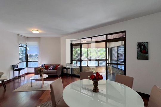 sala  de apartamento à venda com 4 quartos, 127m² em Funcionários, Belo Horizonte