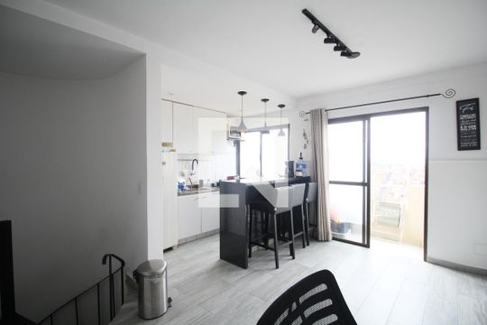 Sala/Cozinha de apartamento à venda com 1 quarto, 59m² em Vila Andrade, São Paulo