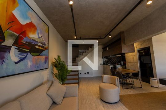 Sala_Cozinha - Conjugada de apartamento à venda com 2 quartos, 128m² em Alphaville Industrial, Barueri