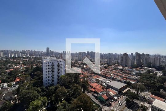 Vista varanda sala  de apartamento à venda com 3 quartos, 77m² em Santo Amaro, São Paulo