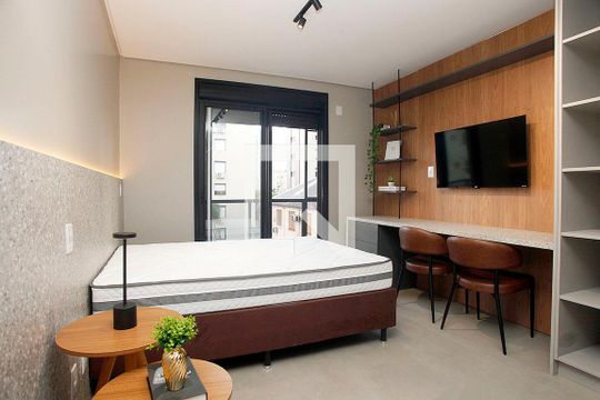 Studio - Sala / Quarto de kitnet/studio para alugar com 1 quarto, 31m² em Cidade Baixa, Porto Alegre