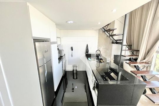 Sala/Cozinha de kitnet/studio à venda com 1 quarto, 54m² em Santana, São Paulo