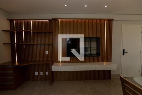 Sala_Cozinha de apartamento à venda com 1 quarto, 45m² em Vila Nilva, Barueri