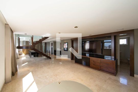 SALA de apartamento à venda com 3 quartos, 366m² em Sion, Belo Horizonte