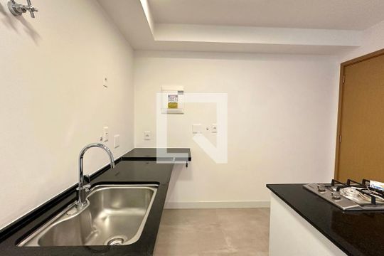Sala/cozinha de apartamento para alugar com 1 quarto, 49m² em Jardim Botânico, Rio de Janeiro