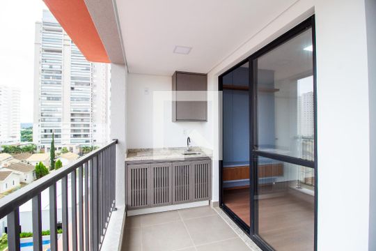 Varanda da Sala de kitnet/studio para alugar com 1 quarto, 49m² em Parque Campolim, Sorocaba