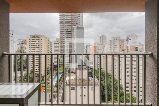 Varanda de kitnet/studio para alugar com 1 quarto, 26m² em Cidade Monções, São Paulo