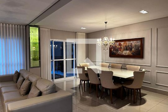 Sala de casa de condomínio para alugar com 4 quartos, 260m² em Granja Marileusa, Uberlândia