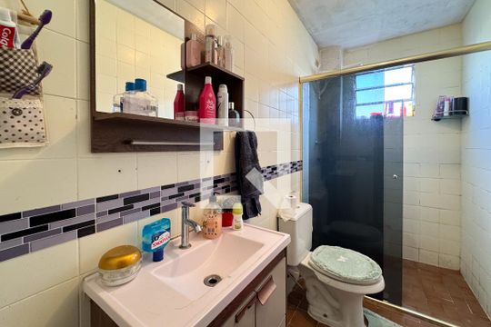 Banheiro Social de apartamento à venda com 1 quarto, 51m² em Vila Santa Luzia, São Bernardo do Campo