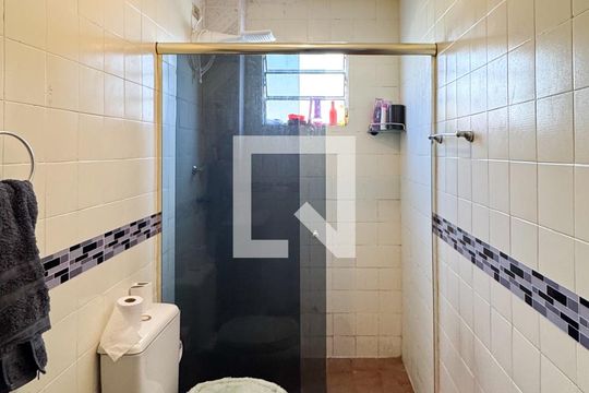Banheiro Social de apartamento à venda com 1 quarto, 51m² em Vila Santa Luzia, São Bernardo do Campo