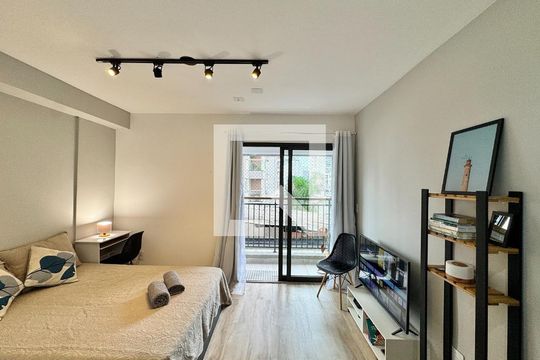 Sala / Quarto de apartamento para alugar com 1 quarto, 24m² em Perdizes, São Paulo