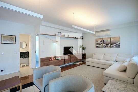Sala de apartamento para alugar com 3 quartos, 173m² em Panamby, São Paulo
