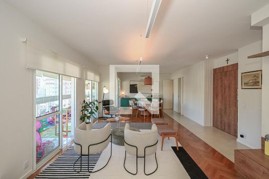Sala de apartamento para alugar com 3 quartos, 173m² em Panamby, São Paulo
