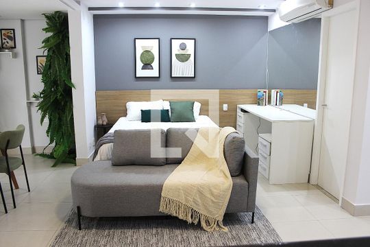 Sala - Dormitório de kitnet/studio à venda com 1 quarto, 52m² em Consolação, São Paulo