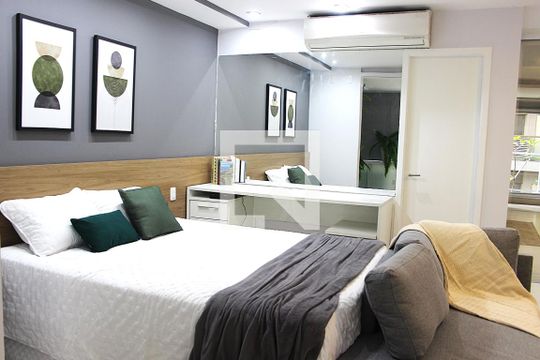 Sala - Dormitório de kitnet/studio à venda com 1 quarto, 52m² em Consolação, São Paulo