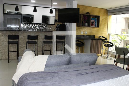 Sala - Dormitório de kitnet/studio à venda com 1 quarto, 52m² em Consolação, São Paulo