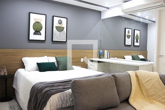 Sala - Dormitório de kitnet/studio à venda com 1 quarto, 52m² em Consolação, São Paulo