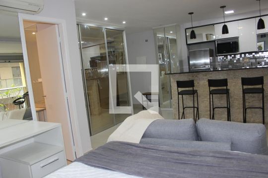 Sala - Dormitório de kitnet/studio à venda com 1 quarto, 52m² em Consolação, São Paulo