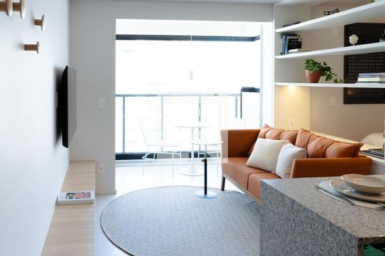 Sala de kitnet/studio para alugar com 1 quarto, 33m² em Jardim Esplanada, São José dos Campos