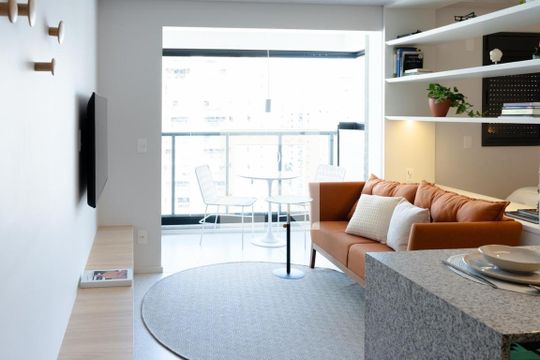 Sala de kitnet/studio para alugar com 1 quarto, 33m² em Jardim Esplanada, São José dos Campos