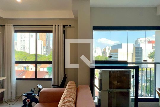 Sala de apartamento à venda com 1 quarto, 35m² em Pinheiros, São Paulo