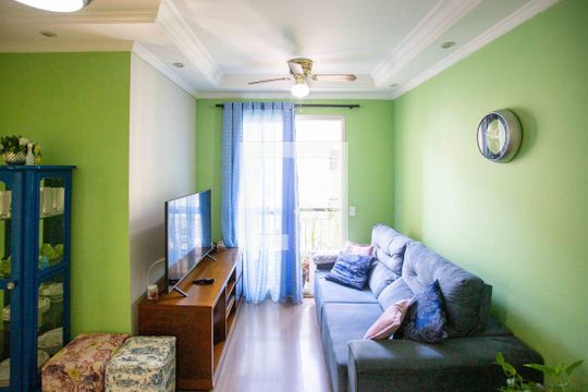 Sala de apartamento para alugar com 2 quartos, 53m² em Casa Grande, Diadema