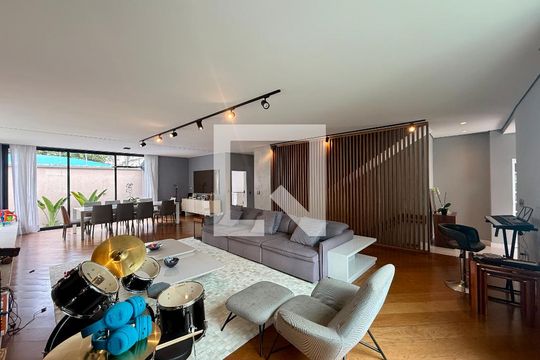 Sala de casa de condomínio à venda com 4 quartos, 397m² em Brooklin, São Paulo