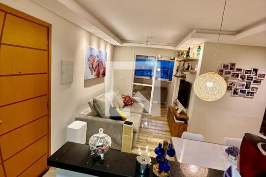 Sala de apartamento à venda com 2 quartos, 52m² em Vila Humaita, Santo André