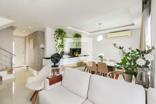 Sala de casa de condomínio para alugar com 4 quartos, 252m² em Estância Velha, Canoas