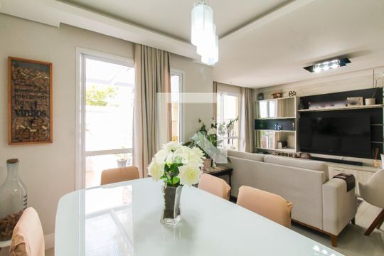 Sala de casa de condomínio para alugar com 4 quartos, 252m² em Estância Velha, Canoas