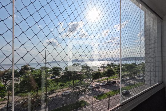 Varanda do Quarto e Sala de kitnet/studio para alugar com 1 quarto, 24m² em Aparecida, Santos