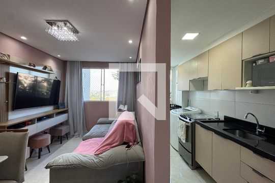 Sala/Cozinha de apartamento à venda com 2 quartos, 47m² em Jardim do Lago, Osasco