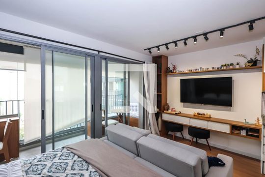 Sala e Quarto de kitnet/studio para alugar com 1 quarto, 37m² em Ipiranga, São Paulo