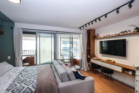 Sala e Quarto de kitnet/studio para alugar com 1 quarto, 37m² em Ipiranga, São Paulo
