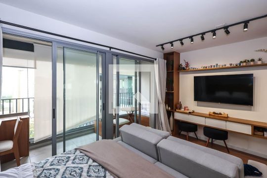 Sala e Quarto de kitnet/studio para alugar com 1 quarto, 37m² em Ipiranga, São Paulo
