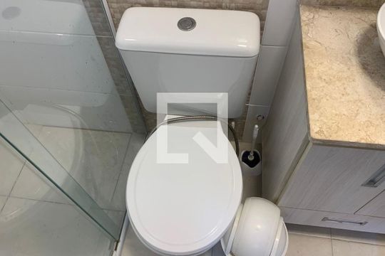 Banheiro da Suíte de apartamento para alugar com 1 quarto, 56m² em Boqueirão, Santos