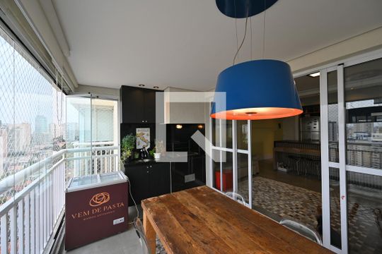 Varanda Gourmet de apartamento à venda com 3 quartos, 84m² em Chácara Inglesa, São Paulo