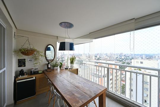 Varanda Gourmet de apartamento à venda com 3 quartos, 84m² em Chácara Inglesa, São Paulo