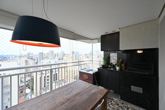 Varanda Gourmet de apartamento à venda com 3 quartos, 84m² em Chácara Inglesa, São Paulo