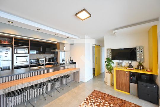 Sala de apartamento à venda com 3 quartos, 84m² em Chácara Inglesa, São Paulo