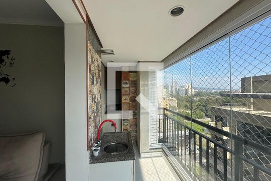 Varanda da Sala de apartamento à venda com 2 quartos, 71m² em Alphaville Residencial Um, Barueri