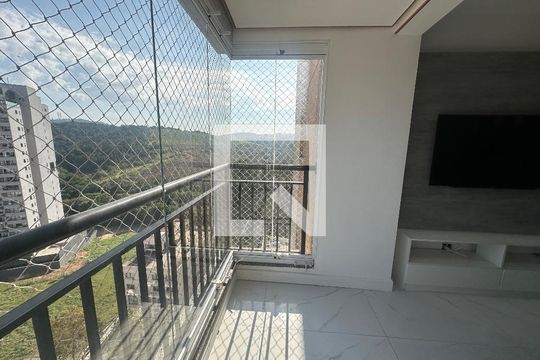 Varanda da Sala de apartamento à venda com 2 quartos, 71m² em Alphaville Residencial Um, Barueri