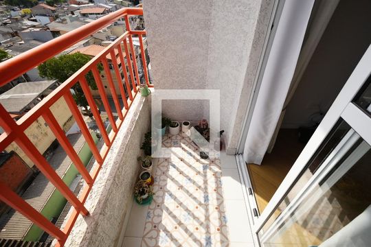 Varanda da Sala de apartamento à venda com 2 quartos, 52m² em Vila Sao Pedro, Santo André