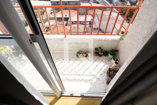 Varanda da Sala de apartamento à venda com 2 quartos, 52m² em Vila Sao Pedro, Santo André